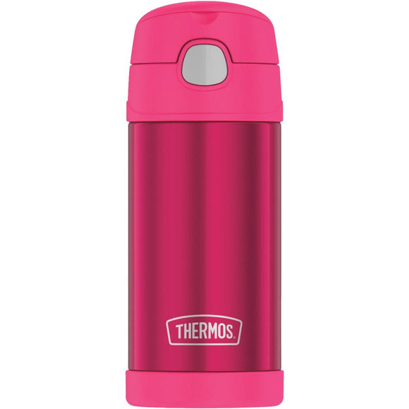 Thermos Funtainer 12 Oz. Pink Stainless Steel Water Bottle With Straw