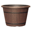 BFG Supply Grower Select® Cask Planter - 12in - Round - Chestnut Brown - 2.3gal Capacity