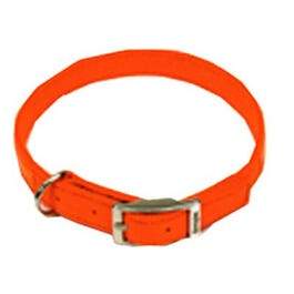 Dog Collar, Safety Orange, 1 x 24-In.