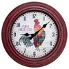 Analog Wall Clock, Distressed Red Rooster, 12-In.