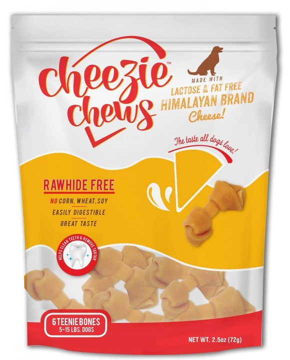 Cheezie Chews Rawhide Free Teenie Knotted Cheese Bone Dog Treats