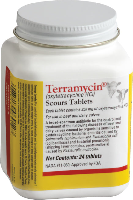 Zoetis Terramycin® Scours Tablets 24-tablet boxes