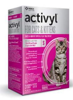Activyl For Cats And Kittens (6 x 3 x 0.51 ML - 2-9 Lbs - 3 Month Supply)