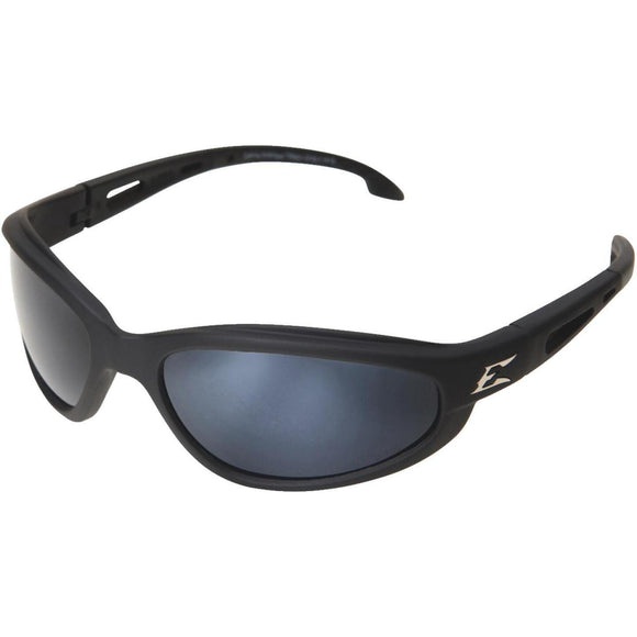 Edge Eyewear Dakura Rubberized Matte Black Frame Safety Glasses with G-15 Silver Mirror Lenses