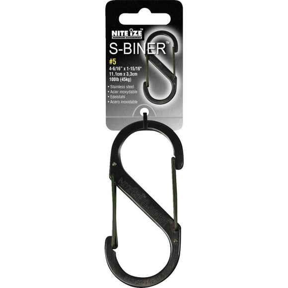 Nite Ize S-Biner Size 4 75 Lb. Capacity Black S-Clip Key Ring