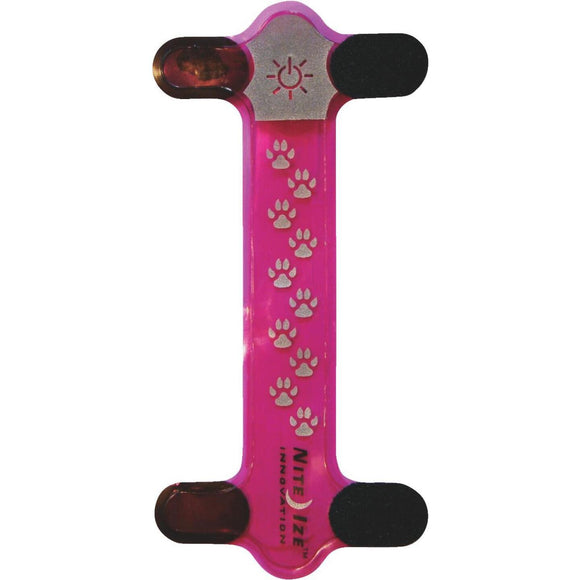 Nite Ize Nite Dawg Light-Up Cover 6-3/4 In. Pink Urethane Dog Collar