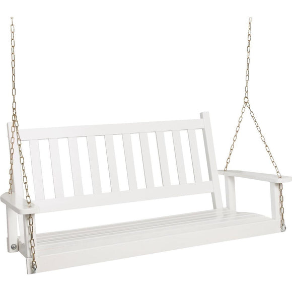 Jack Post Knollwood Porch Swing with Chains, Painted White