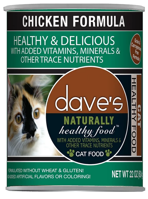 Dave’s Naturally Healthy Canned Cat Food Chicken Formula