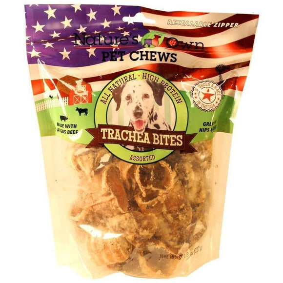Nature's Own USA Trachea Bites Natural Dog Treat
