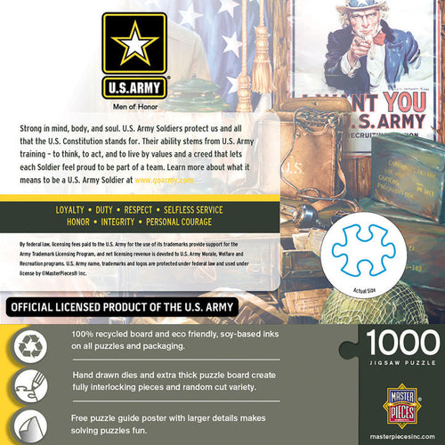 Masterpieces U.S. Army Men of Honor 1000 Piece Puzzle (Puzzle Game, 19.25